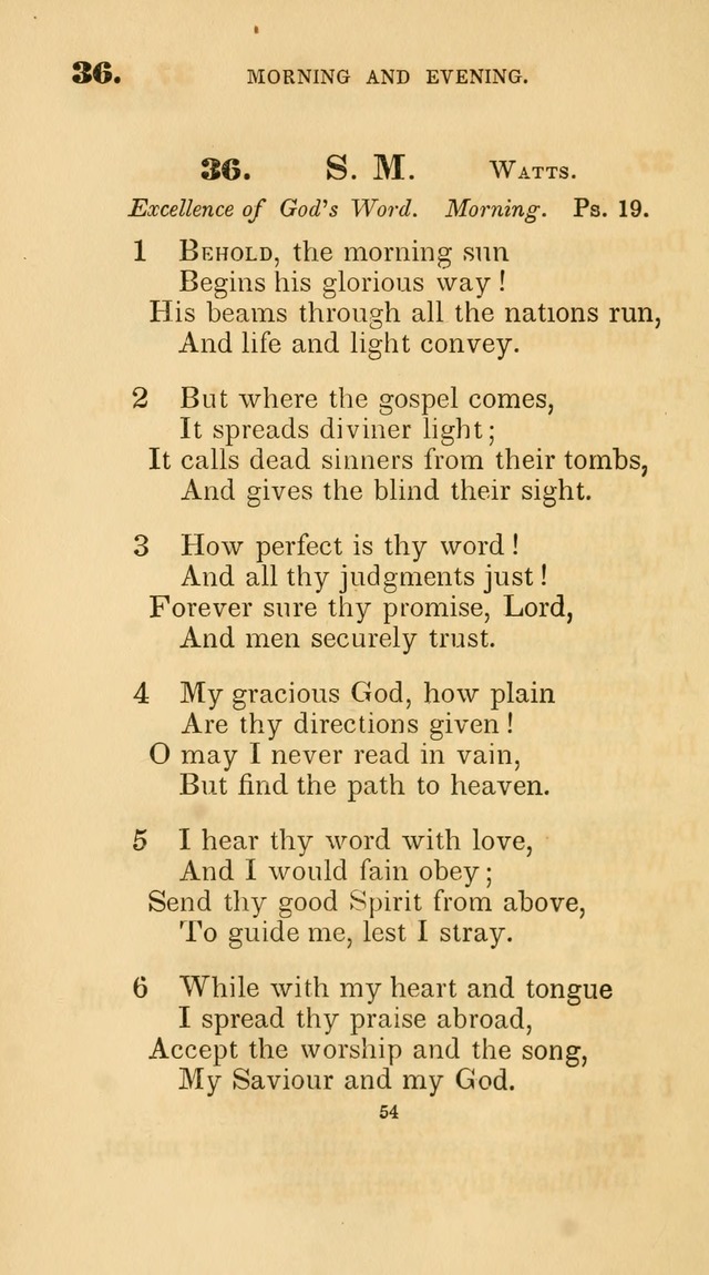 A Collection of Psalms and Hymns for Christian Worship. (45th ed.) page 54
