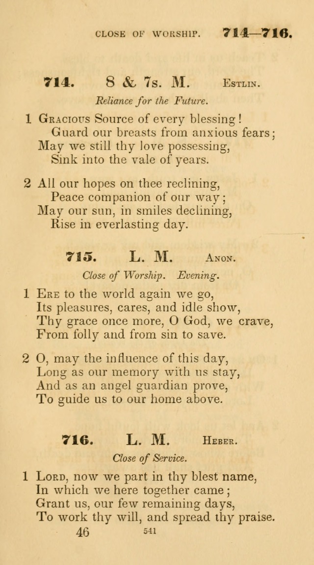 A Collection of Psalms and Hymns for Christian Worship. (45th ed.) page 541