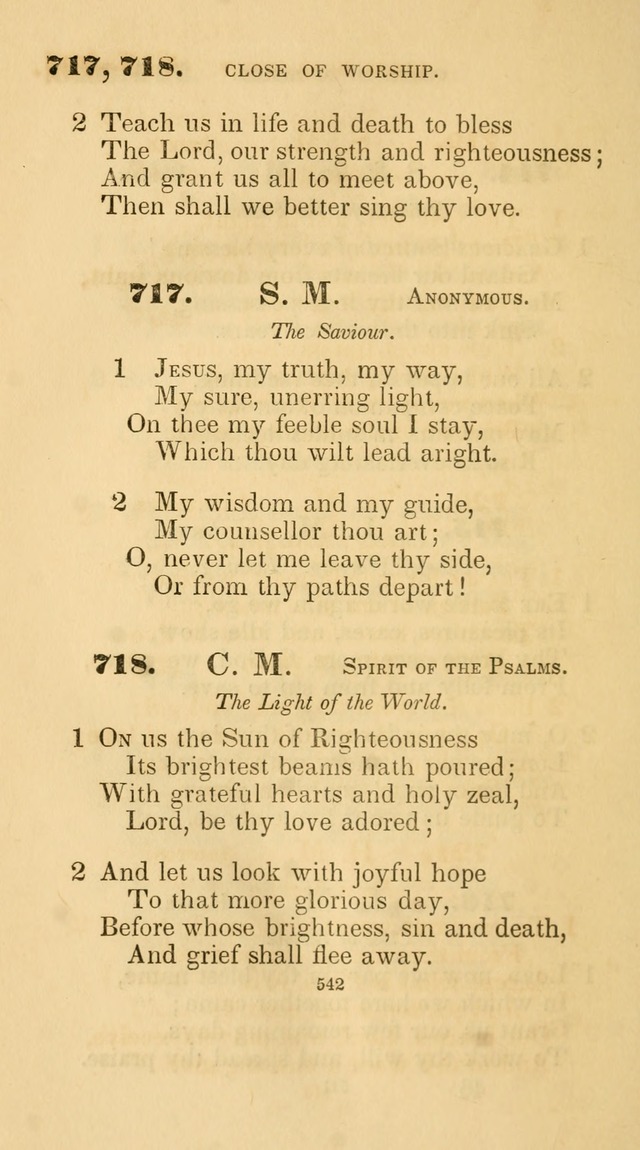 A Collection of Psalms and Hymns for Christian Worship. (45th ed.) page 542