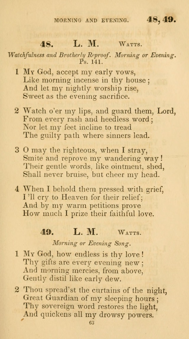 A Collection of Psalms and Hymns for Christian Worship. (45th ed.) page 63