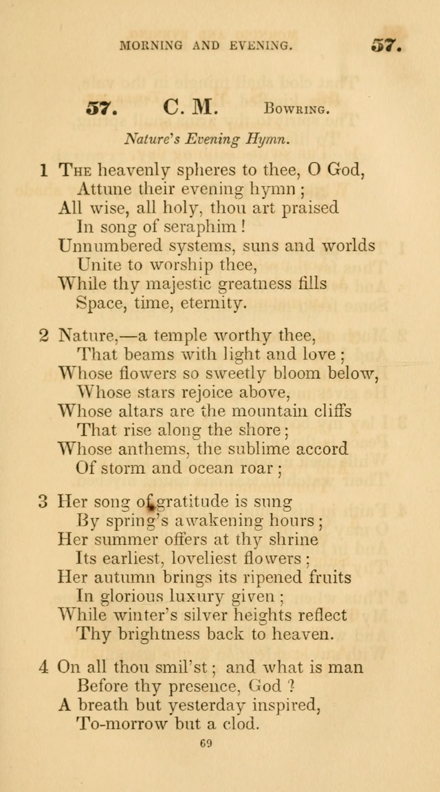 A Collection of Psalms and Hymns for Christian Worship. (45th ed.) page 69