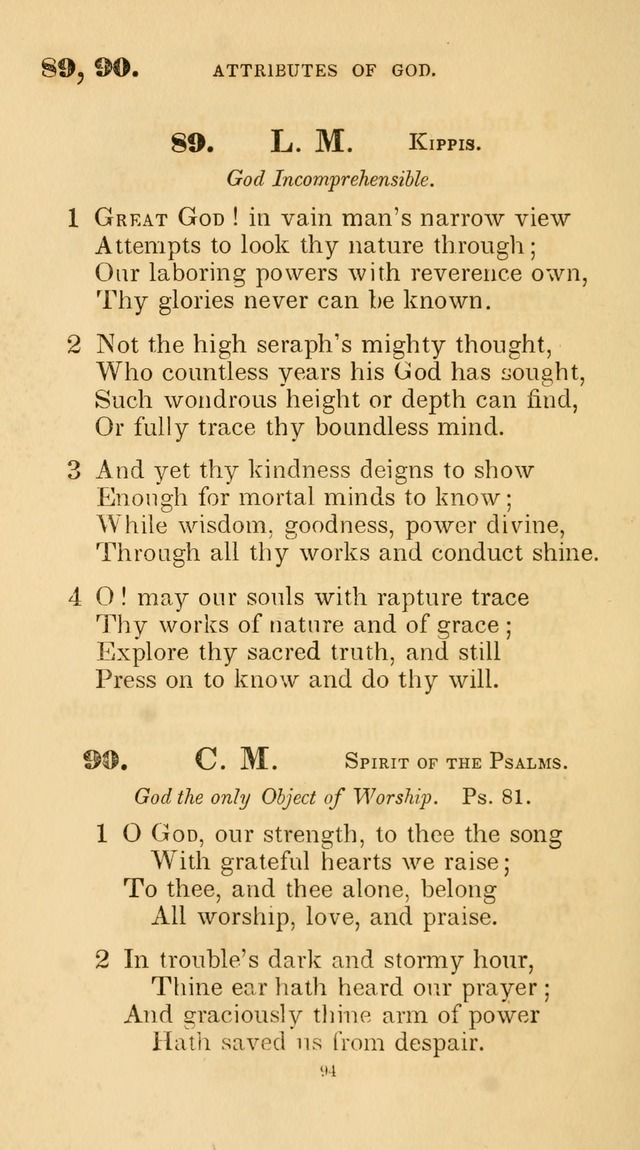 A Collection of Psalms and Hymns for Christian Worship. (45th ed.) page 94