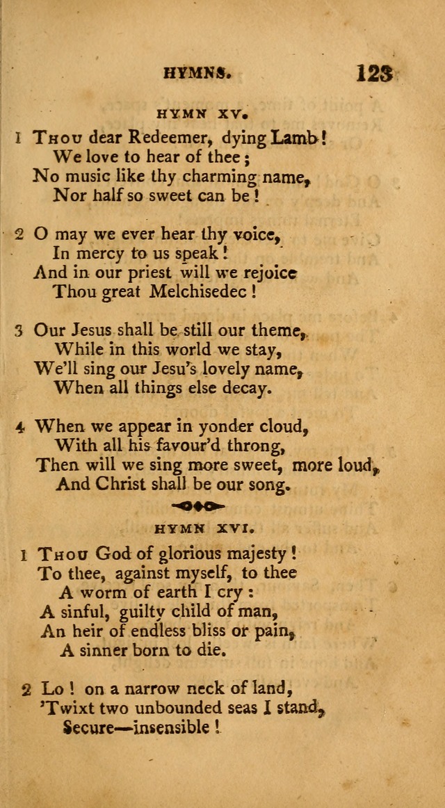 A Collection of Psalms and Hymns: from various authors, chiefly designed for public worship (4th ed.) page 123
