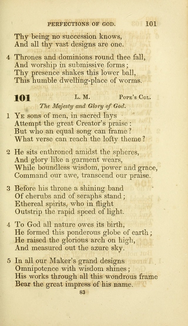 A Collection of Psalms and Hymns: from Watts, Doddridge, and others (4th ed. with an appendix) page 105