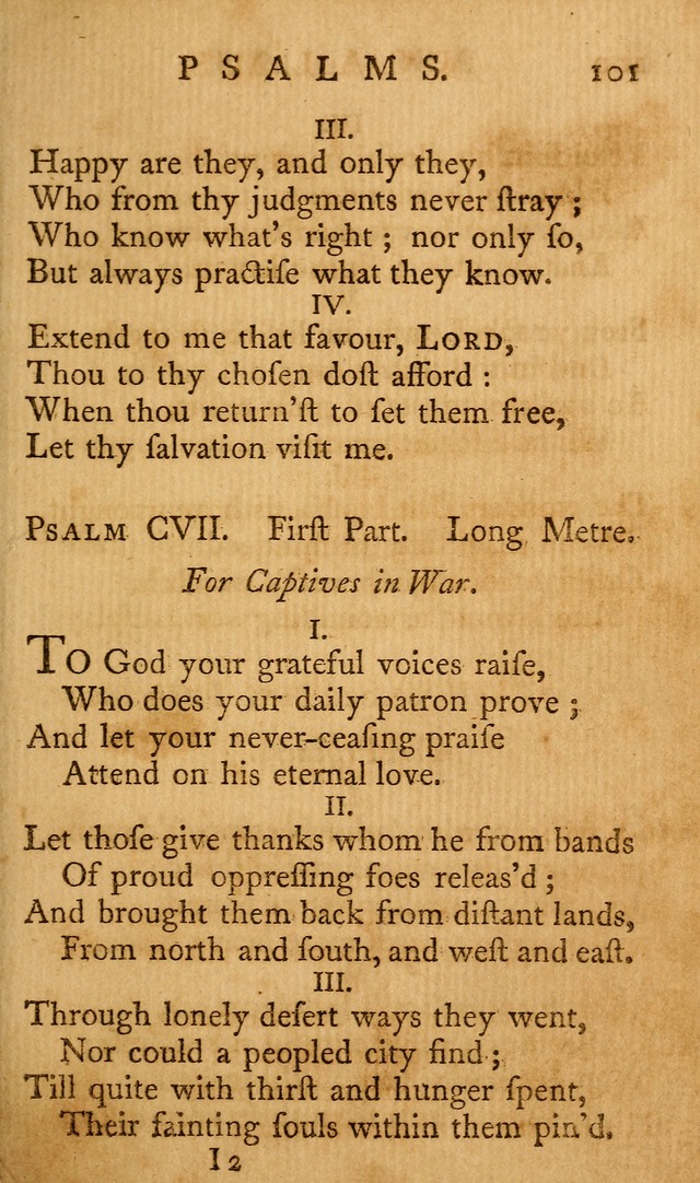 A Collection of Psalms and Hymns for Publick Worship page 101