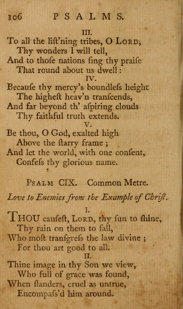 A Collection of Psalms and Hymns for Publick Worship page 106
