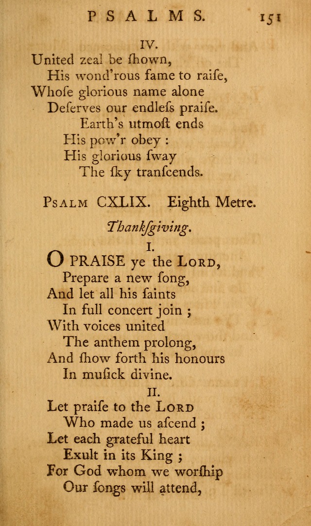 A Collection of Psalms and Hymns for Publick Worship page 147