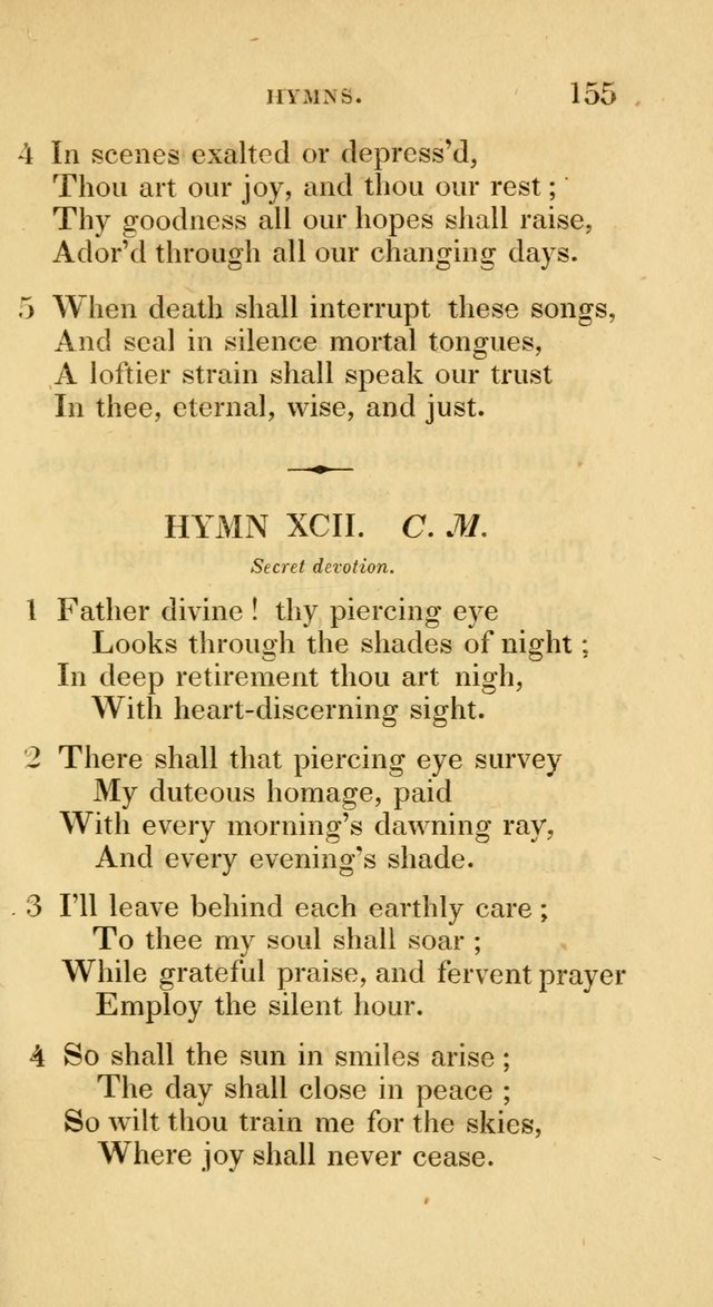 A Collection of Psalms and Hymns for Social and Private Worship page 155