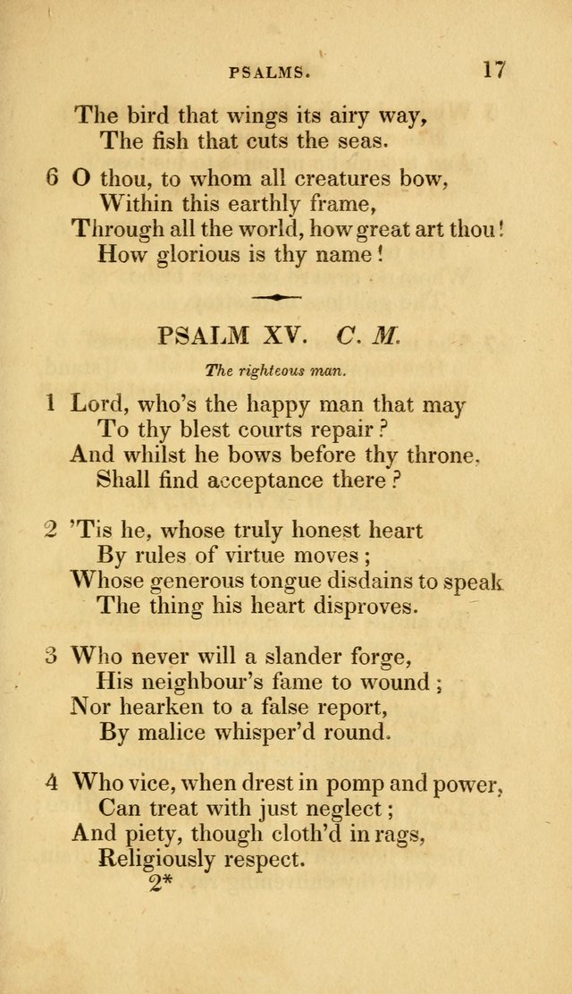 A Collection of Psalms and Hymns for Social and Private Worship page 17