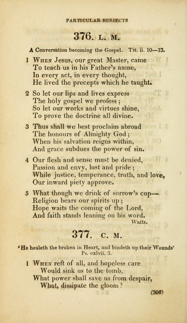 A Collection of Psalms and Hymns, for Social and Private Worship (Rev. ed.  with supplement) page 307