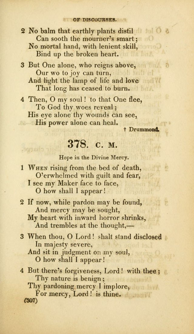 A Collection of Psalms and Hymns, for Social and Private Worship (Rev. ed.  with supplement) page 308