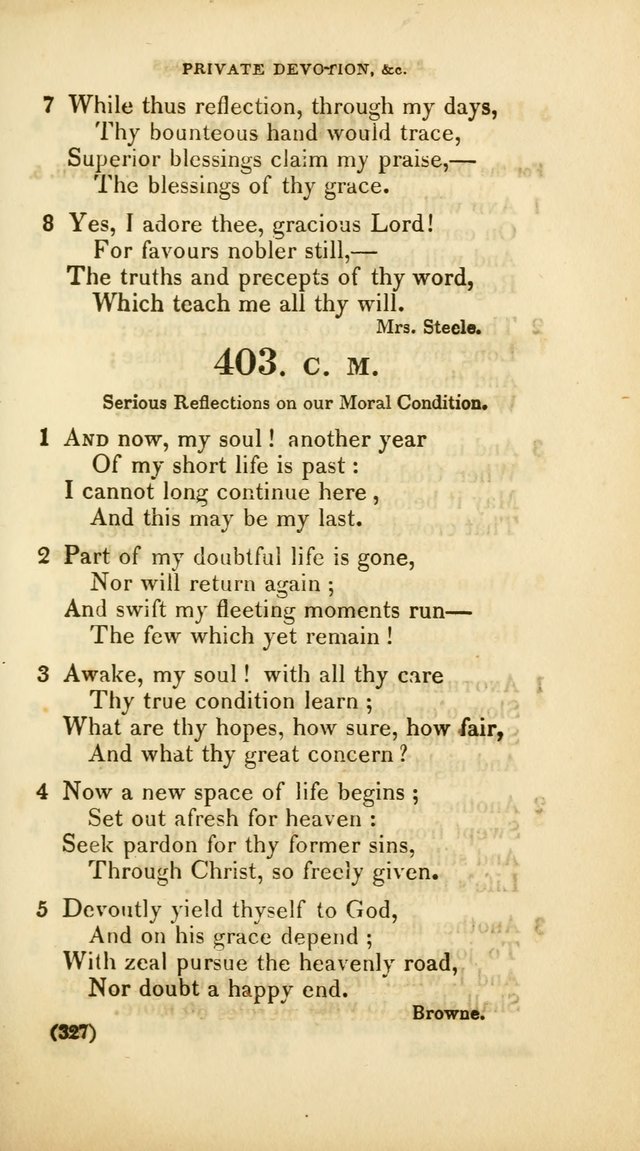 A Collection of Psalms and Hymns, for Social and Private Worship (Rev. ed.  with supplement) page 328