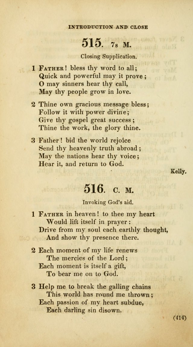 A Collection of Psalms and Hymns, for Social and Private Worship (Rev. ed.  with supplement) page 415