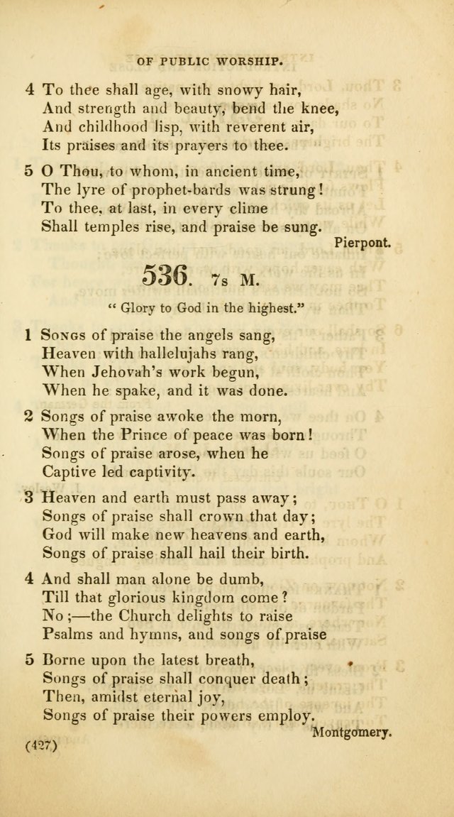 A Collection of Psalms and Hymns, for Social and Private Worship (Rev. ed.  with supplement) page 428