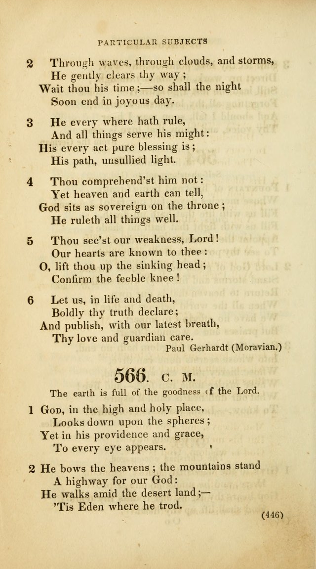 A Collection of Psalms and Hymns, for Social and Private Worship (Rev. ed.  with supplement) page 447