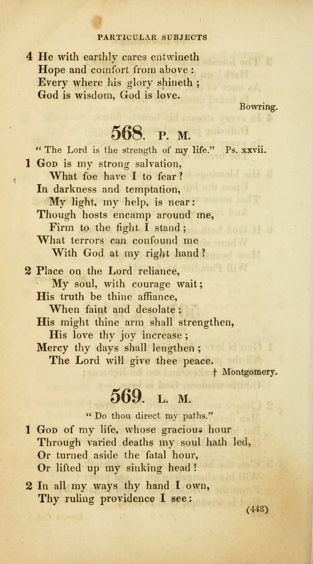 A Collection of Psalms and Hymns, for Social and Private Worship (Rev. ed.  with supplement) page 449