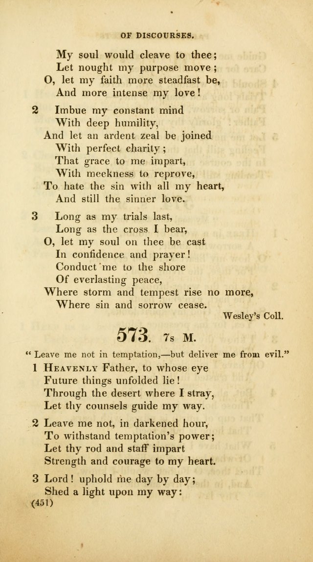 A Collection of Psalms and Hymns, for Social and Private Worship (Rev. ed.  with supplement) page 452
