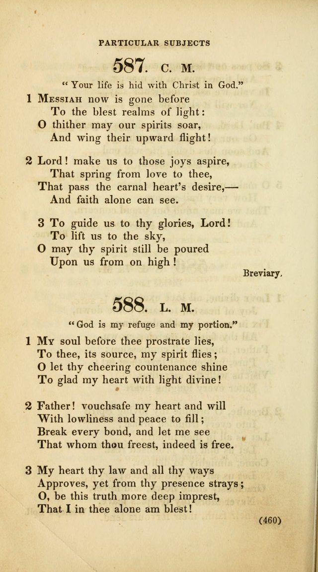 A Collection of Psalms and Hymns, for Social and Private Worship (Rev. ed.  with supplement) page 461