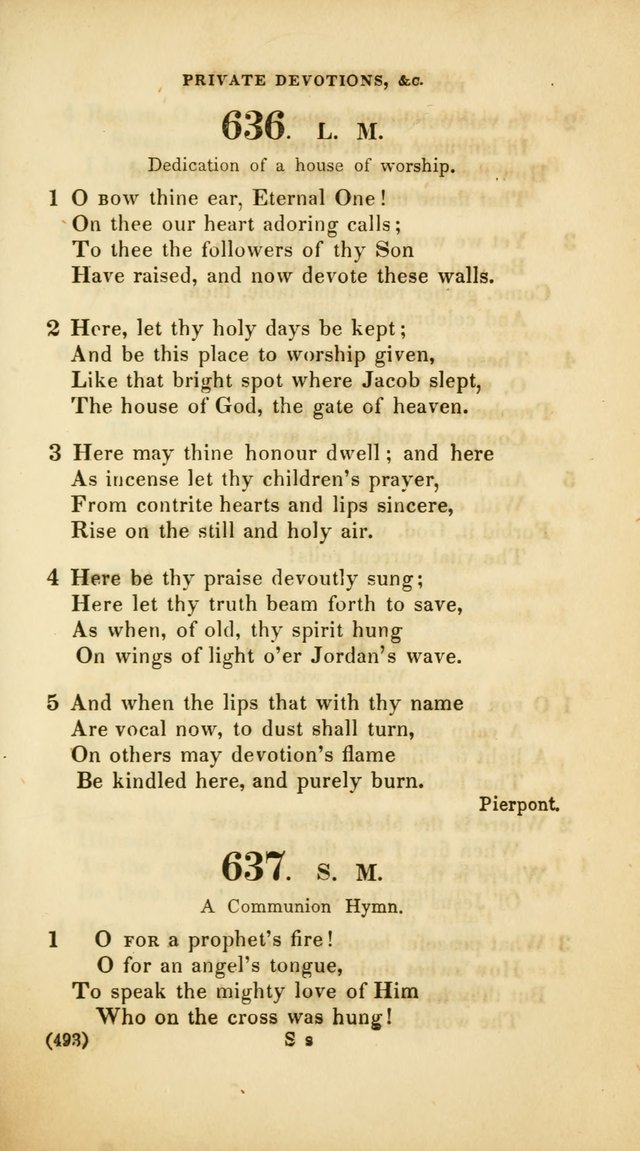 A Collection of Psalms and Hymns, for Social and Private Worship (Rev. ed.  with supplement) page 494