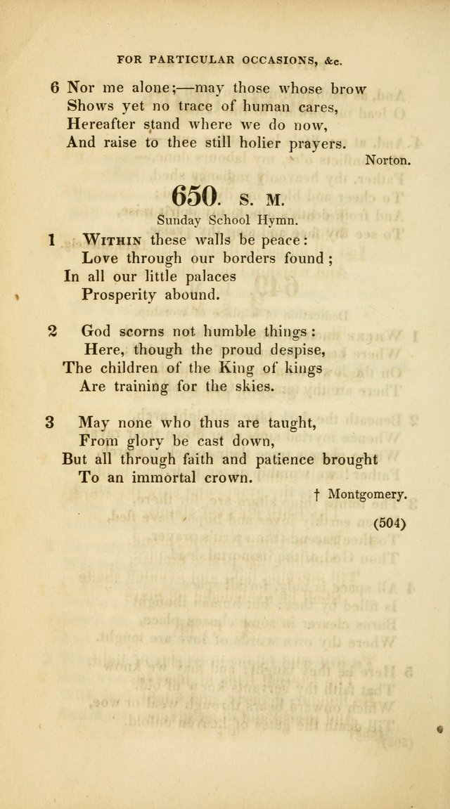 A Collection of Psalms and Hymns, for Social and Private Worship (Rev. ed.  with supplement) page 505