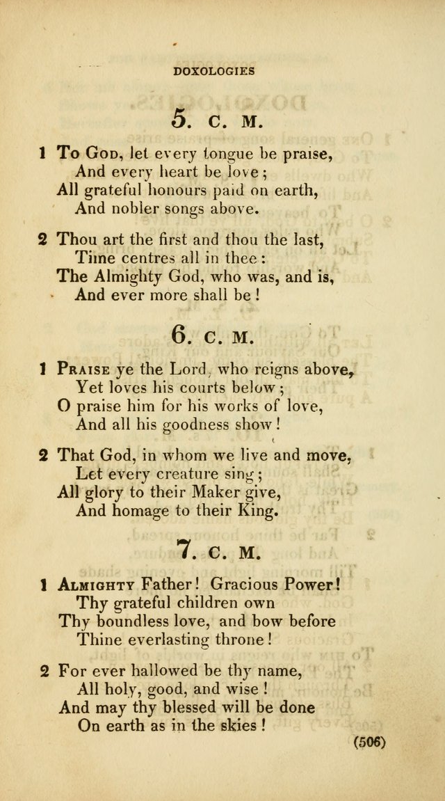 A Collection of Psalms and Hymns, for Social and Private Worship (Rev. ed.  with supplement) page 507