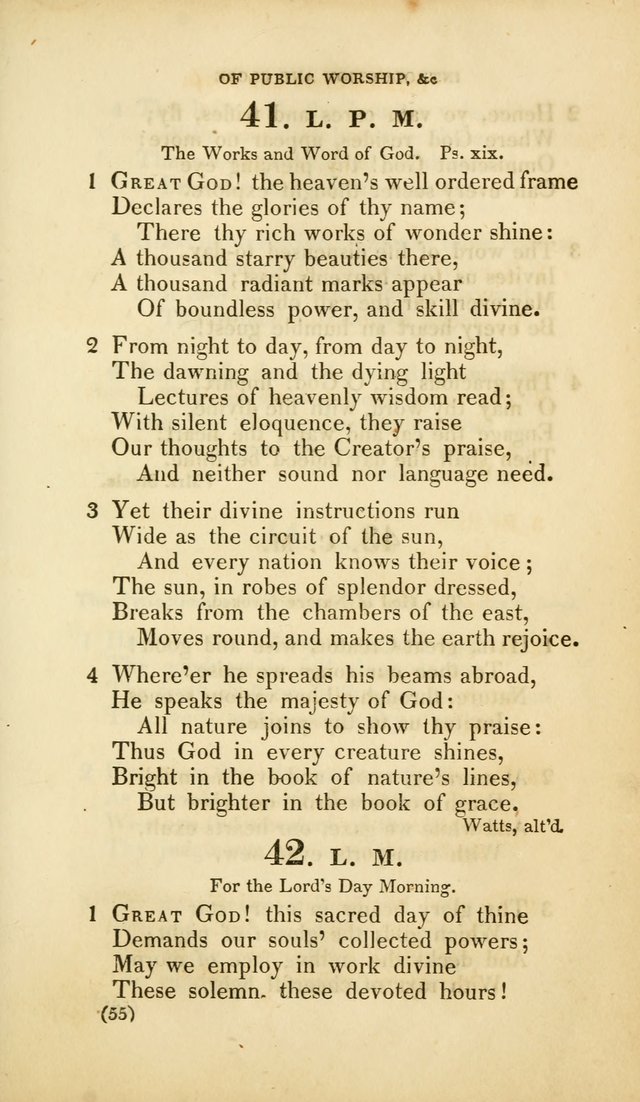 A Collection of Psalms and Hymns, for Social and Private Worship (Rev. ed.  with supplement) page 56