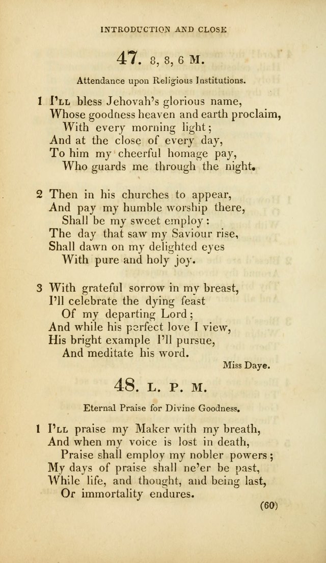 A Collection of Psalms and Hymns, for Social and Private Worship (Rev. ed.  with supplement) page 61