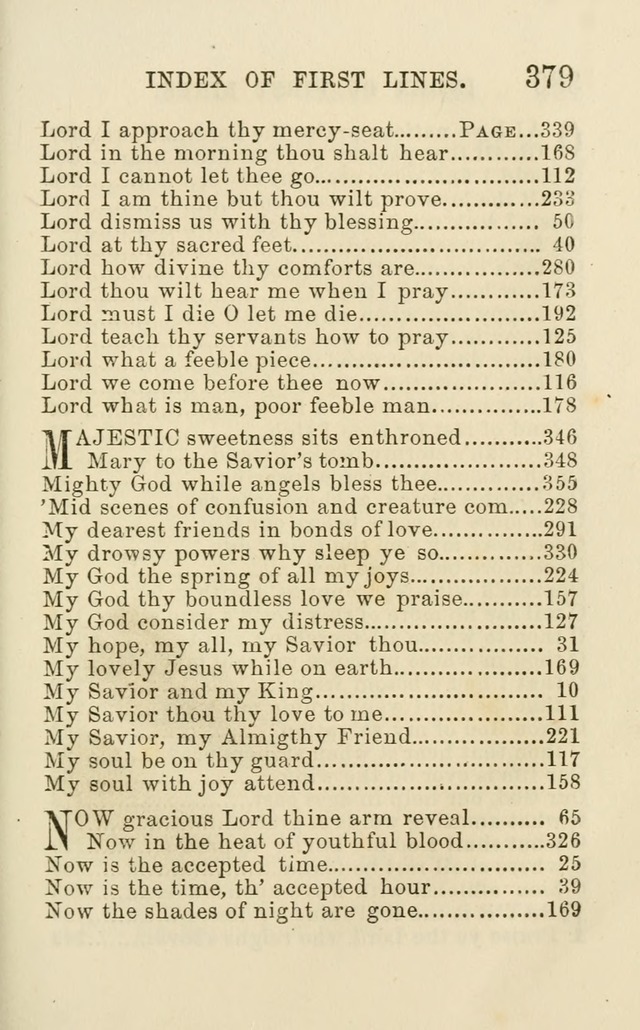 A Collection of Psalms, Hymns, and Spiritual Songs: suited to the various occasions of public worship and private devotion of the church of Christ: with an appendix of  German hymns page 379