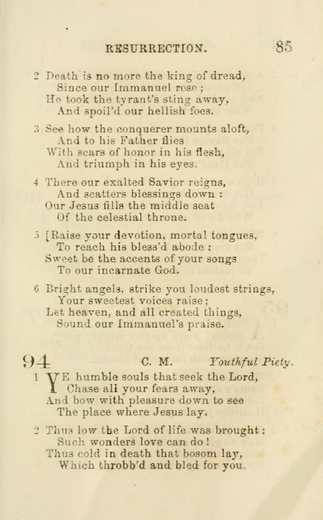 A Collection of Psalms, Hymns, and Spiritual Songs: suited to the various occasions of public worship and private devotion of the church of Christ: with an appendix of  German hymns page 83