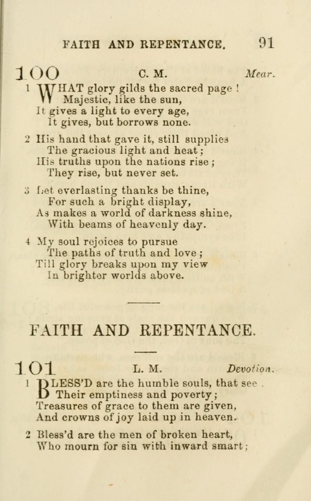 A Collection of Psalms, Hymns, and Spiritual Songs: suited to the various occasions of public worship and private devotion of the church of Christ: with an appendix of  German hymns page 89
