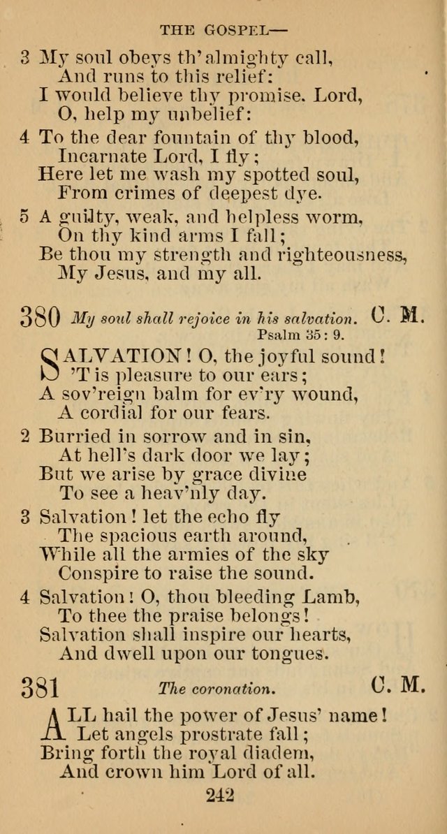 A Collection of Psalms, Hymns and Spiritual Songs; suited to the various kinds of Christian worship; and especially designed for and adapted to the Fraternity of the Brethren... page 249