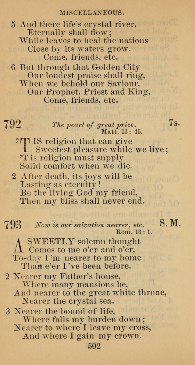 A Collection of Psalms, Hymns and Spiritual Songs; suited to the various kinds of Christian worship; and especially designed for and adapted to the Fraternity of the Brethren... page 509