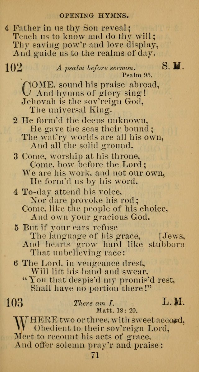 A Collection of Psalms, Hymns and Spiritual Songs; suited to the various kinds of Christian worship; and especially designed for and adapted to the Fraternity of the Brethren... page 78