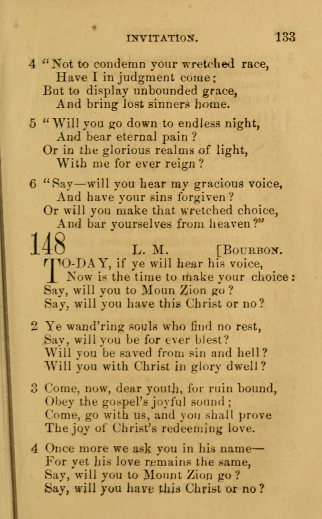 A Collection of Psalms, Hymns, and Spiritual Songs: suited to the various occasions of public worship and private devotion, of the church of Christ (6th ed.) page 133