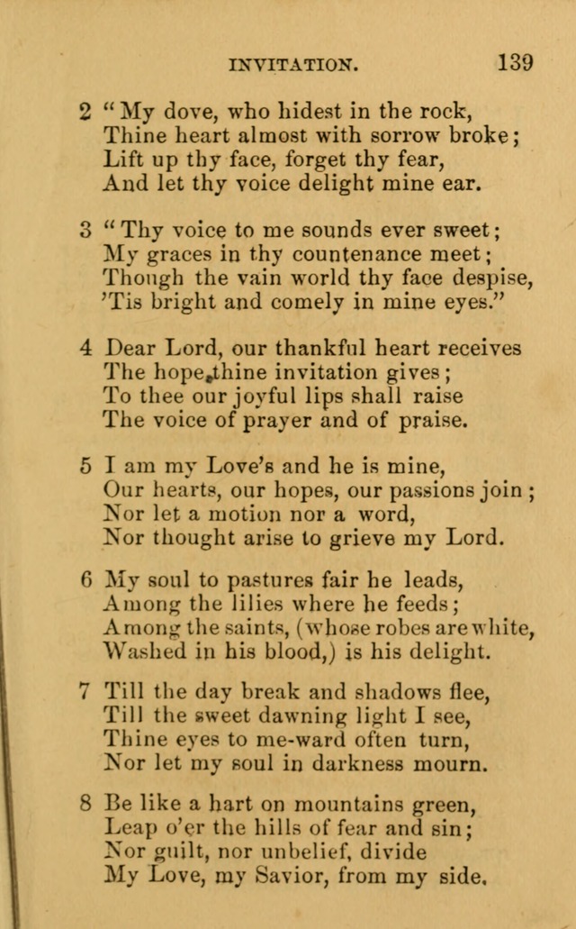 A Collection of Psalms, Hymns, and Spiritual Songs: suited to the various occasions of public worship and private devotion, of the church of Christ (6th ed.) page 139