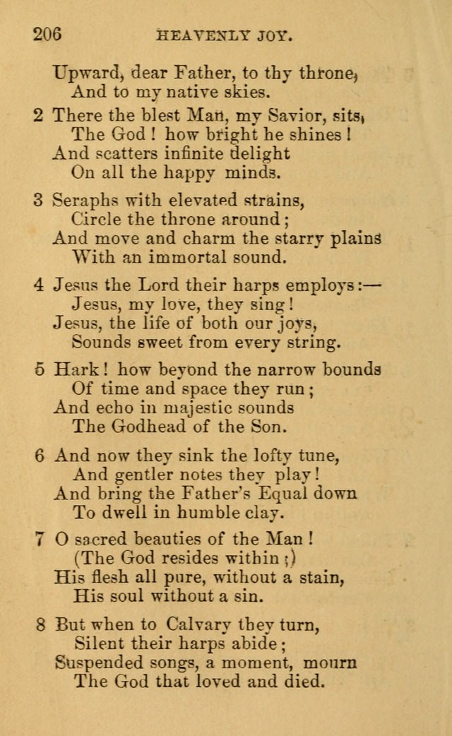 A Collection of Psalms, Hymns, and Spiritual Songs: suited to the various occasions of public worship and private devotion, of the church of Christ (6th ed.) page 206