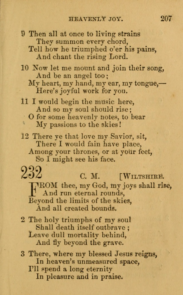 A Collection of Psalms, Hymns, and Spiritual Songs: suited to the various occasions of public worship and private devotion, of the church of Christ (6th ed.) page 207