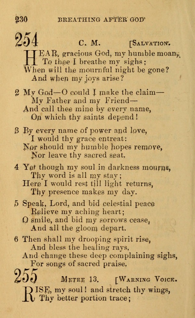 A Collection of Psalms, Hymns, and Spiritual Songs: suited to the various occasions of public worship and private devotion, of the church of Christ (6th ed.) page 230