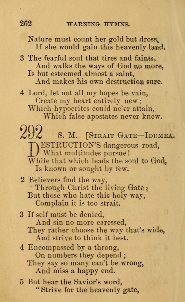 A Collection of Psalms, Hymns, and Spiritual Songs: suited to the various occasions of public worship and private devotion, of the church of Christ (6th ed.) page 262