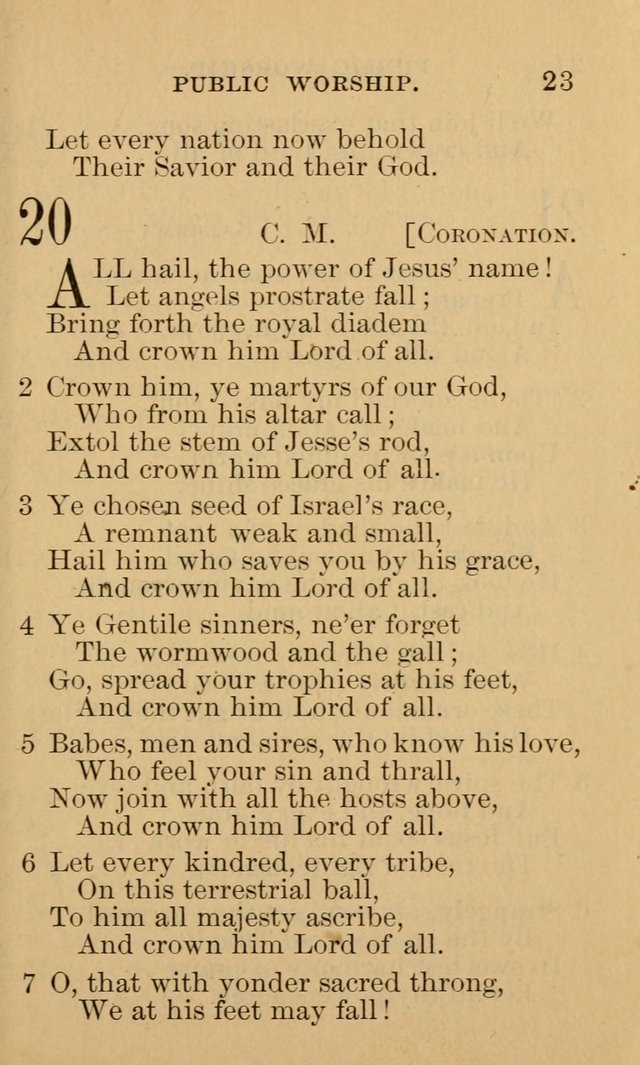 A Collection of Psalms and Hymns: suited to the various occasions of public worship and private devotion page 23
