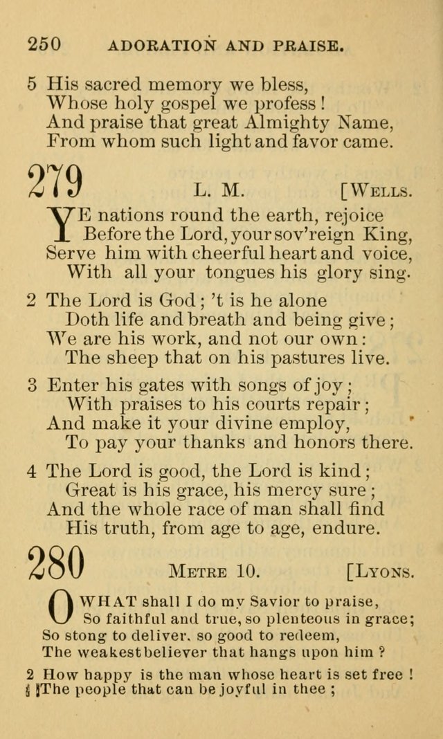 A Collection of Psalms and Hymns: suited to the various occasions of public worship and private devotion page 250