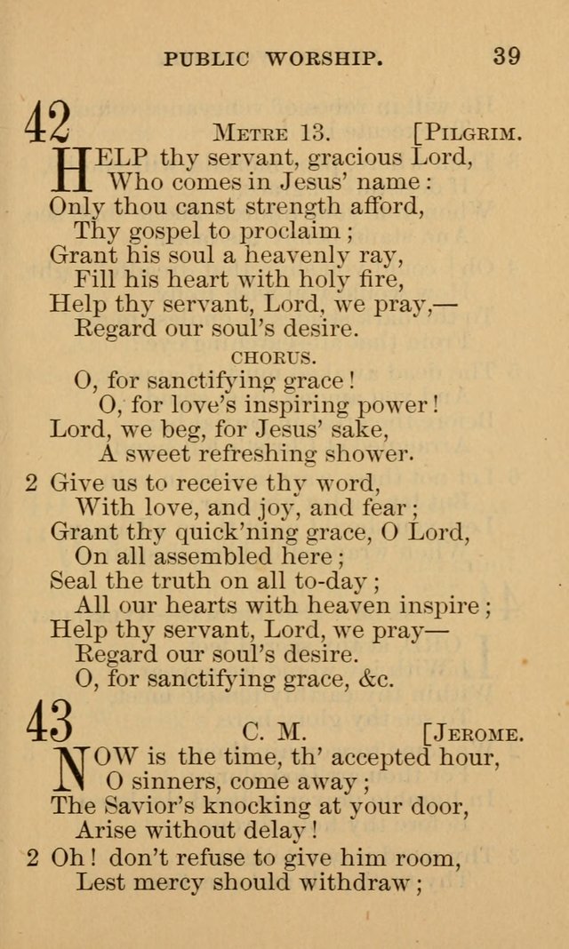 A Collection of Psalms and Hymns: suited to the various occasions of public worship and private devotion page 39
