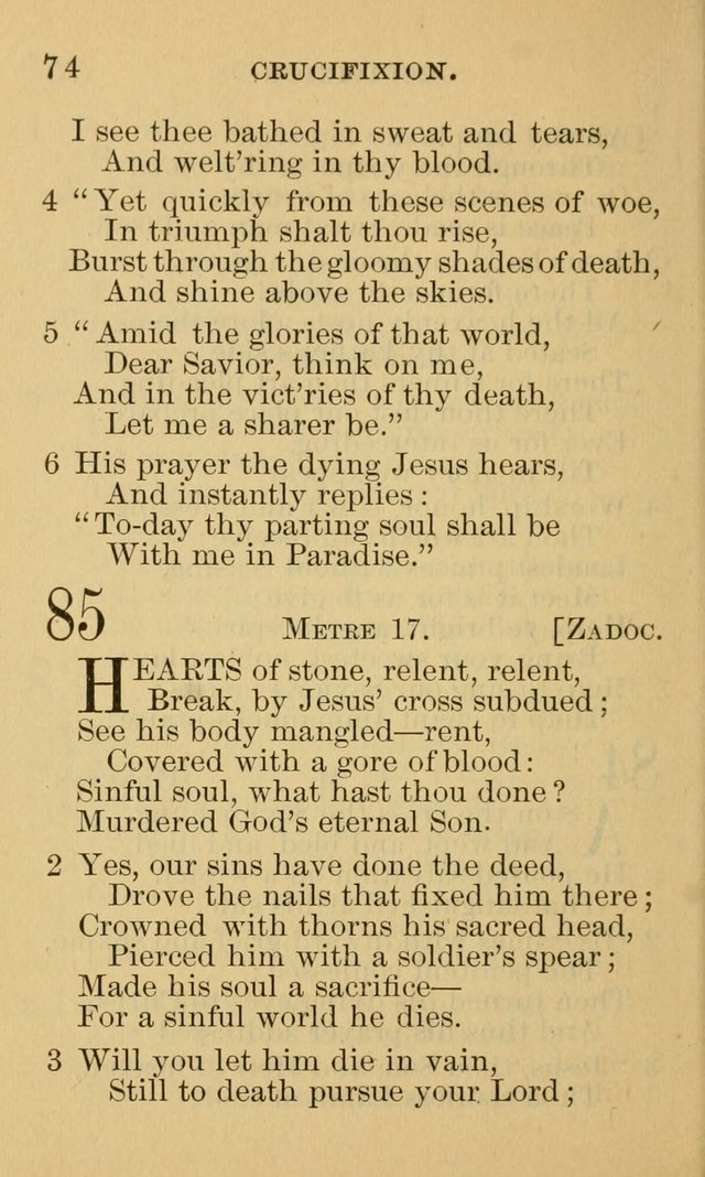 A Collection of Psalms and Hymns: suited to the various occasions of public worship and private devotion page 74