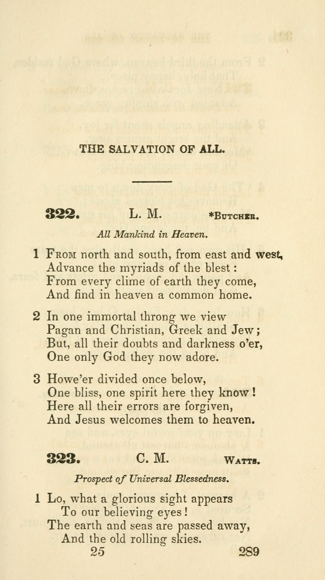 A Collection of Psalms and Hymns for the use of Universalist Societies and Families (13th ed.) page 289