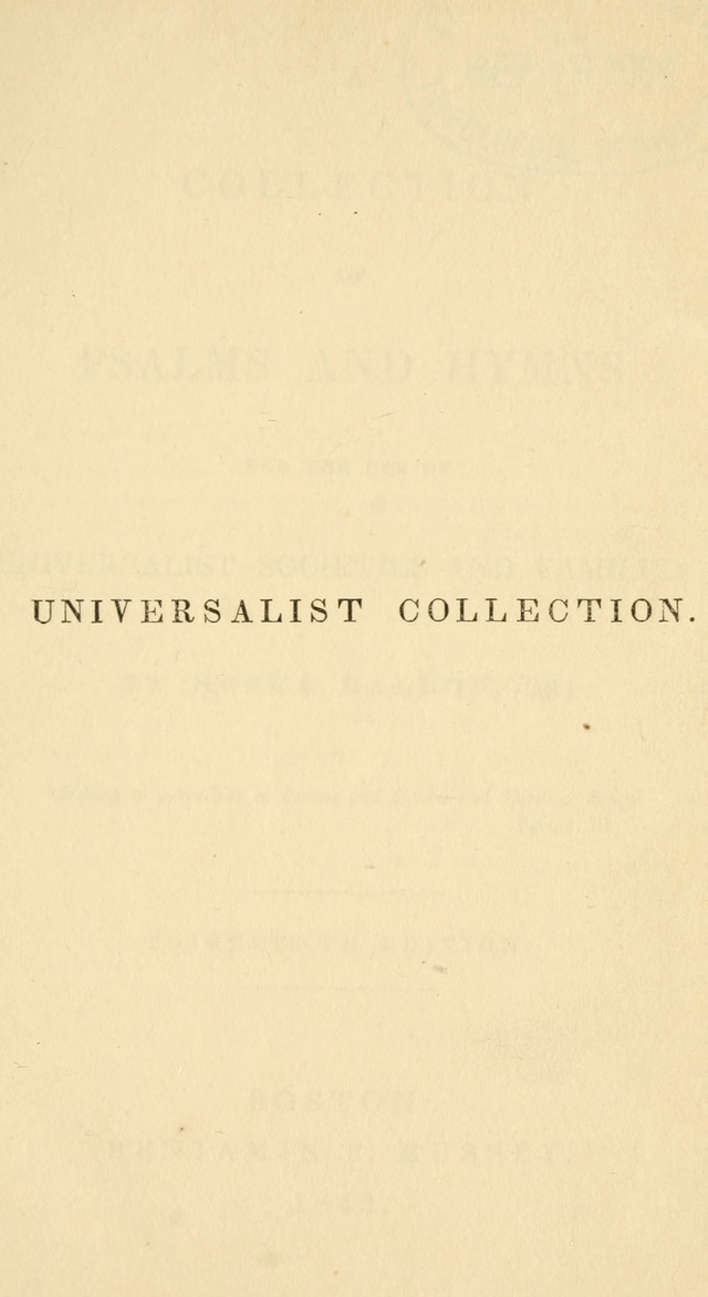 A Collection of Psalms and Hymns for the use of Universalist Societies and Families (13th ed.) page viii