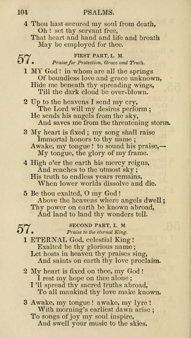 Church Psalmist: or psalms and hymns for the public, social and private use of evangelical Christians (5th ed.) page 106