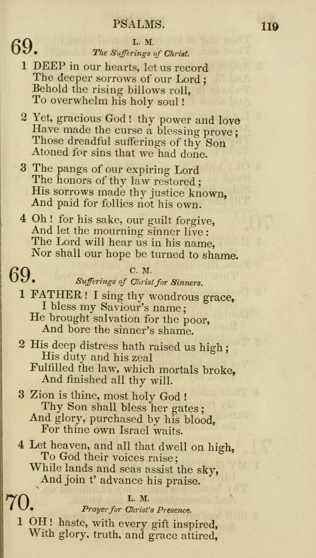 Church Psalmist: or psalms and hymns for the public, social and private use of evangelical Christians (5th ed.) page 121