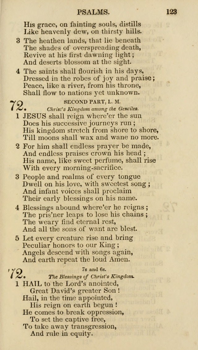 Church Psalmist: or psalms and hymns for the public, social and private use of evangelical Christians (5th ed.) page 125