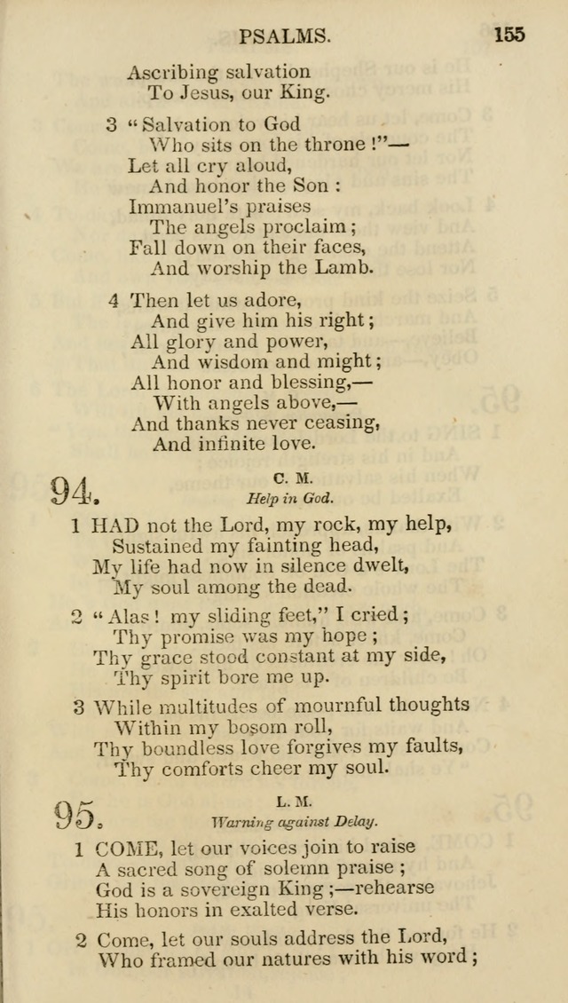 Church Psalmist: or psalms and hymns for the public, social and private use of evangelical Christians (5th ed.) page 157