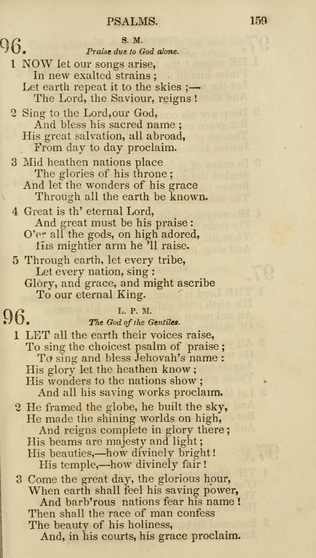 Church Psalmist: or psalms and hymns for the public, social and private use of evangelical Christians (5th ed.) page 161